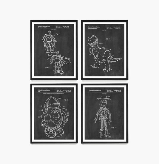 Toy Story Patent Wall Art, Toy Story Posters