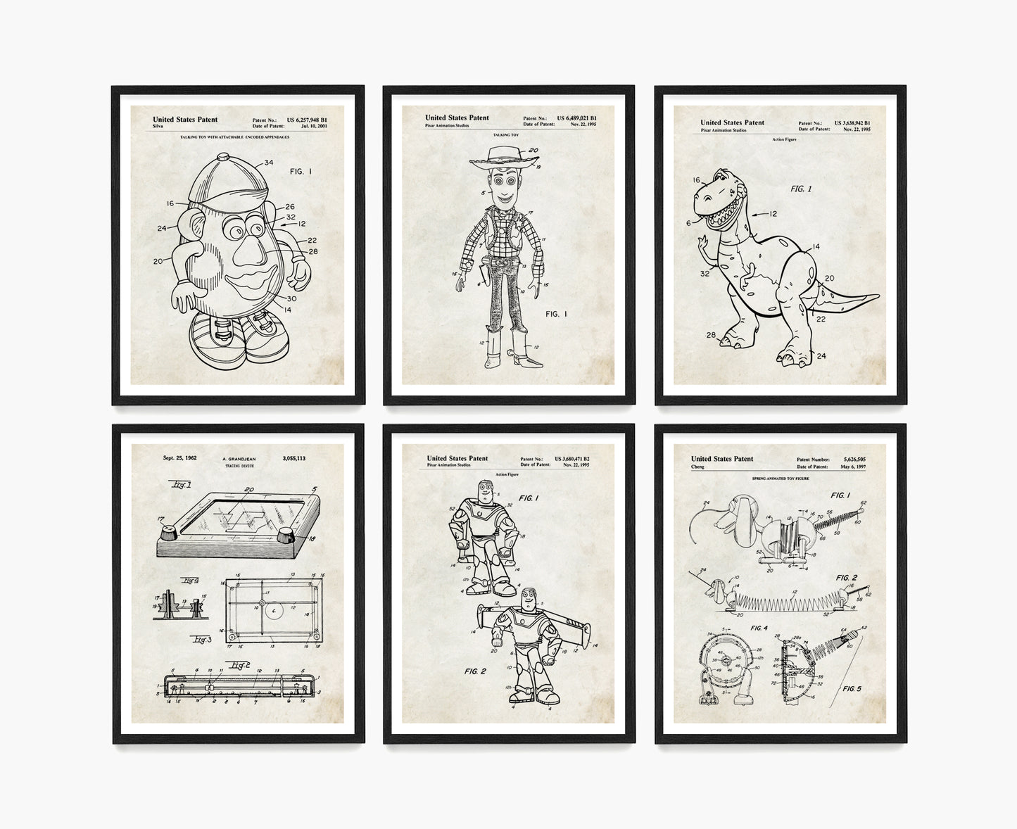 Toy Story Patent Poster Wall Art