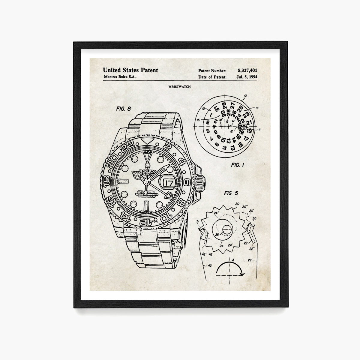 Rolex Watch Patent Poster, Watch Wall Art – Wunderkammer Studio