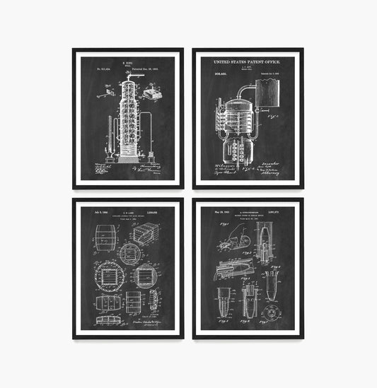 Whiskey Patent Wall Art, Whiskey Kitchen Poster, Kitchen Decor