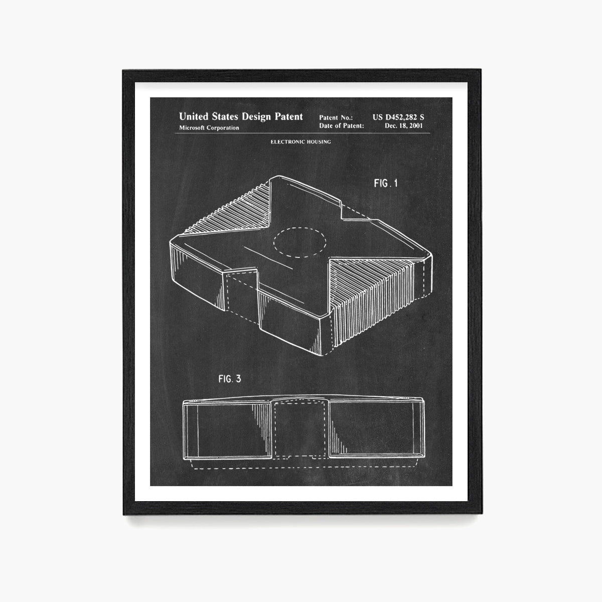 Xbox Console Patent Poster, Video Game Wall Art