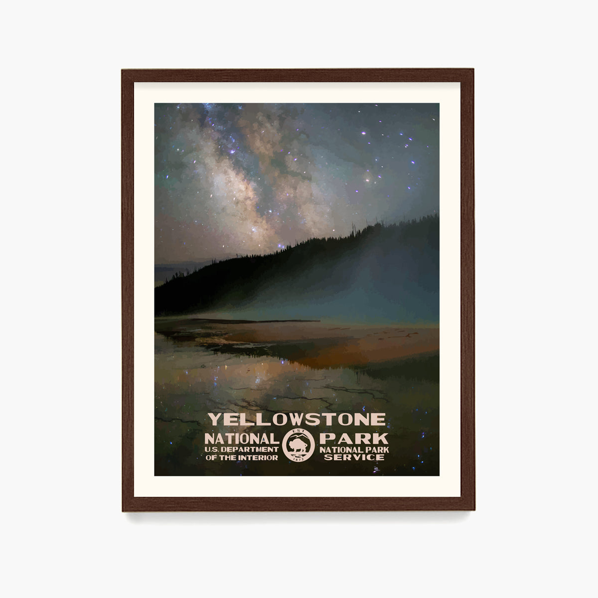 Yellowstone National Park Poster, National Park Wall Art